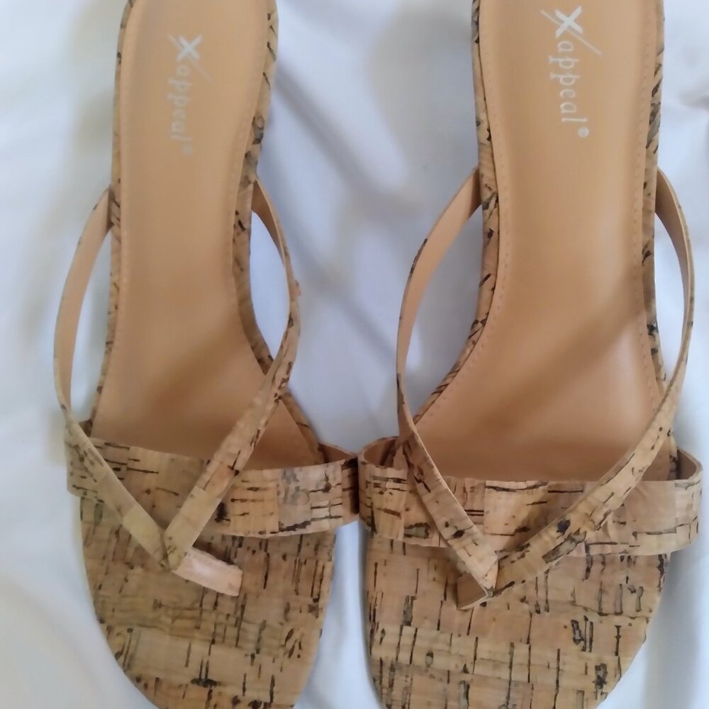 XAppeal kitten heel cork sandals